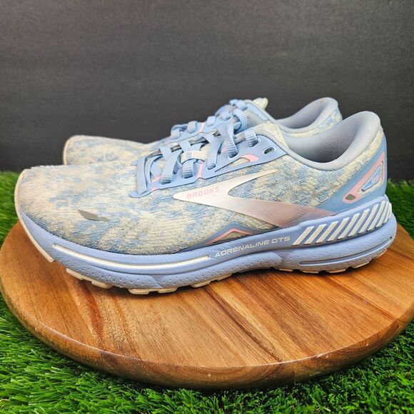 Brooks Adrenaline GTS 23 Shoes Womens Size 8 Blue Pink Athletic Running Sneakers - Picture 5 of 16